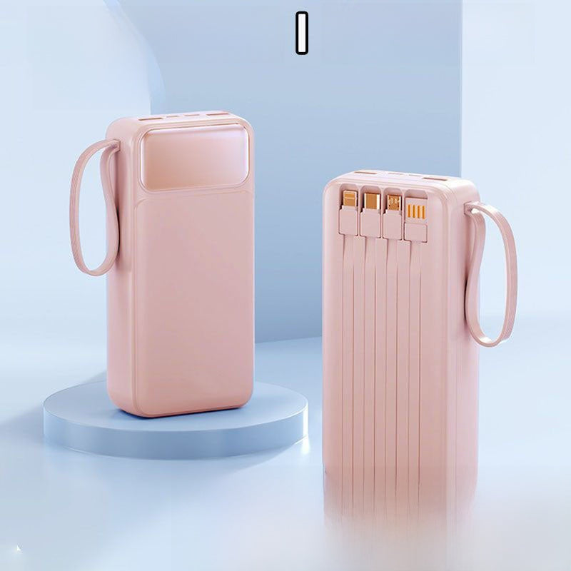 Universal power bank comes with 4 cables.